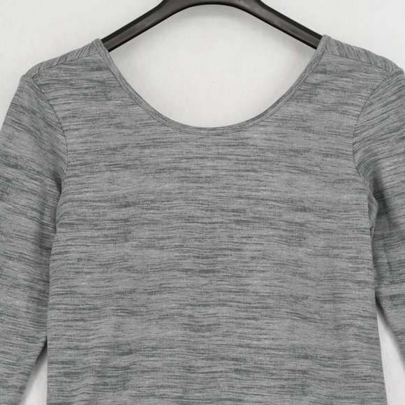 Muk Luks Lounge Shirt Women Round Neck Long Sleeve Draped Back Sleep Top Gray S - Picture 6 of 8